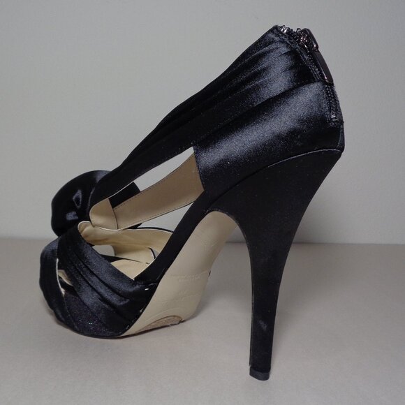 Enzo Angiolini Size 9.5 M / SLENDOR  / Black / Satin / Sandals New Women's Shoes - Picture 9 of 16
